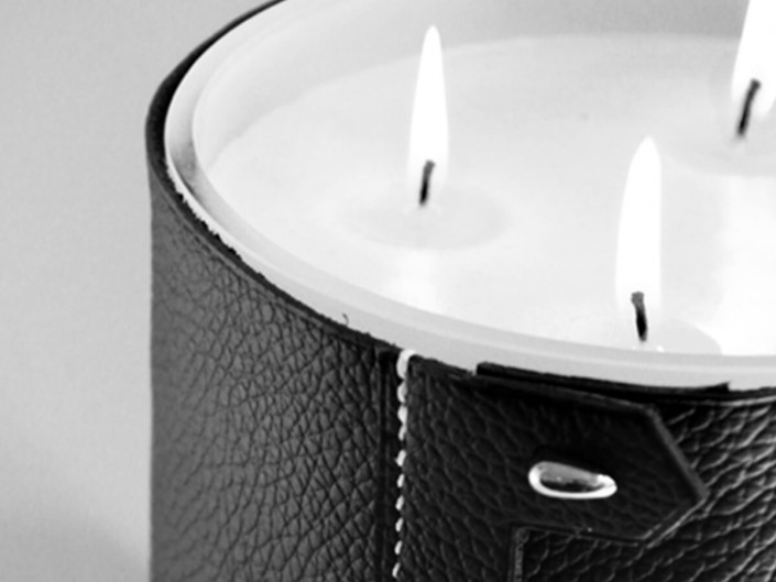 Leather candle